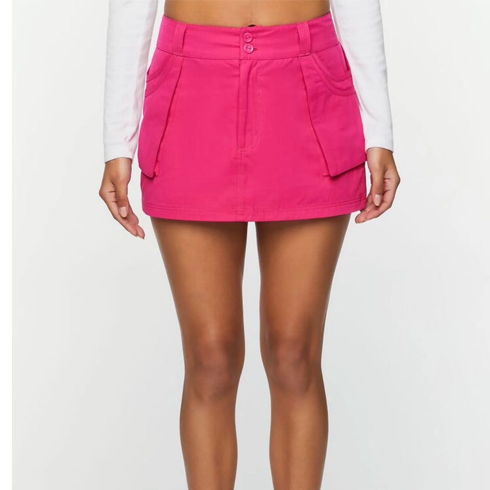 Up cycled Pink Utility Lowrise Mini Skirt